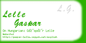 lelle gaspar business card